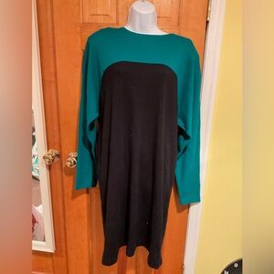 Liz Claiborne | Black and Green Dress - Size XL